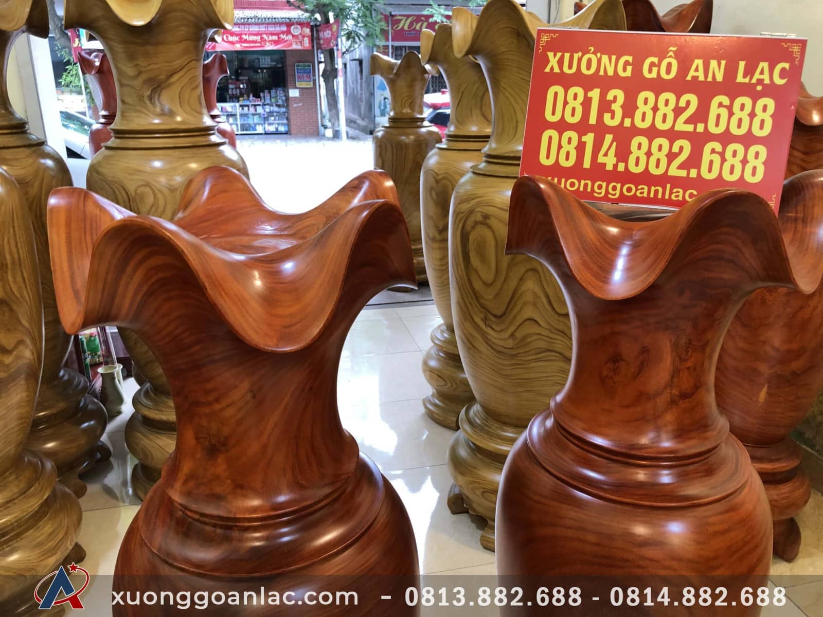 Lục bình 1m4x38cm gỗ Hương đỏ đẹp không tì vết 12 Lục bình 1m4x38cm gỗ Hương đỏ đẹp không tì vết - Ảnh 12
