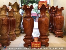 Lục bình 1m4x38cm gỗ Hương đỏ đẹp không tì vết - Giá 15tr