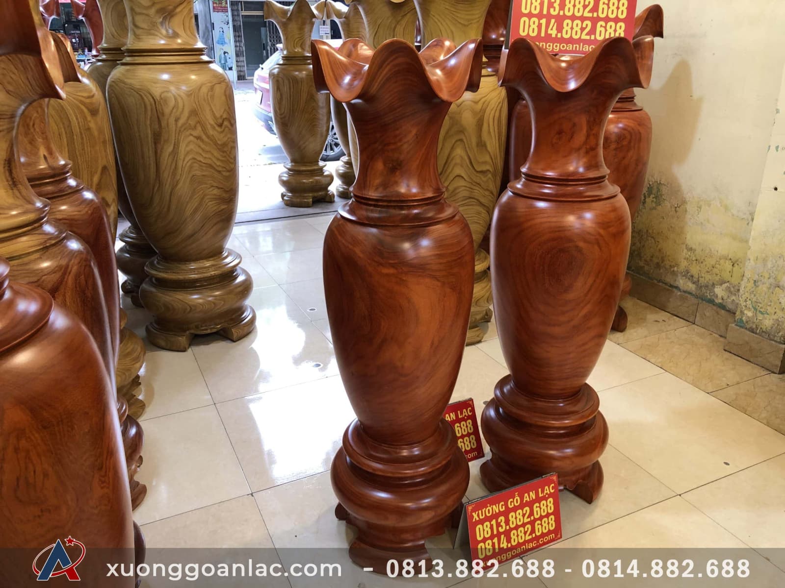 Lục bình 1m4x38cm gỗ Hương đỏ đẹp không tì vết 15 Lục bình 1m4x38cm gỗ Hương đỏ đẹp không tì vết - Ảnh 15