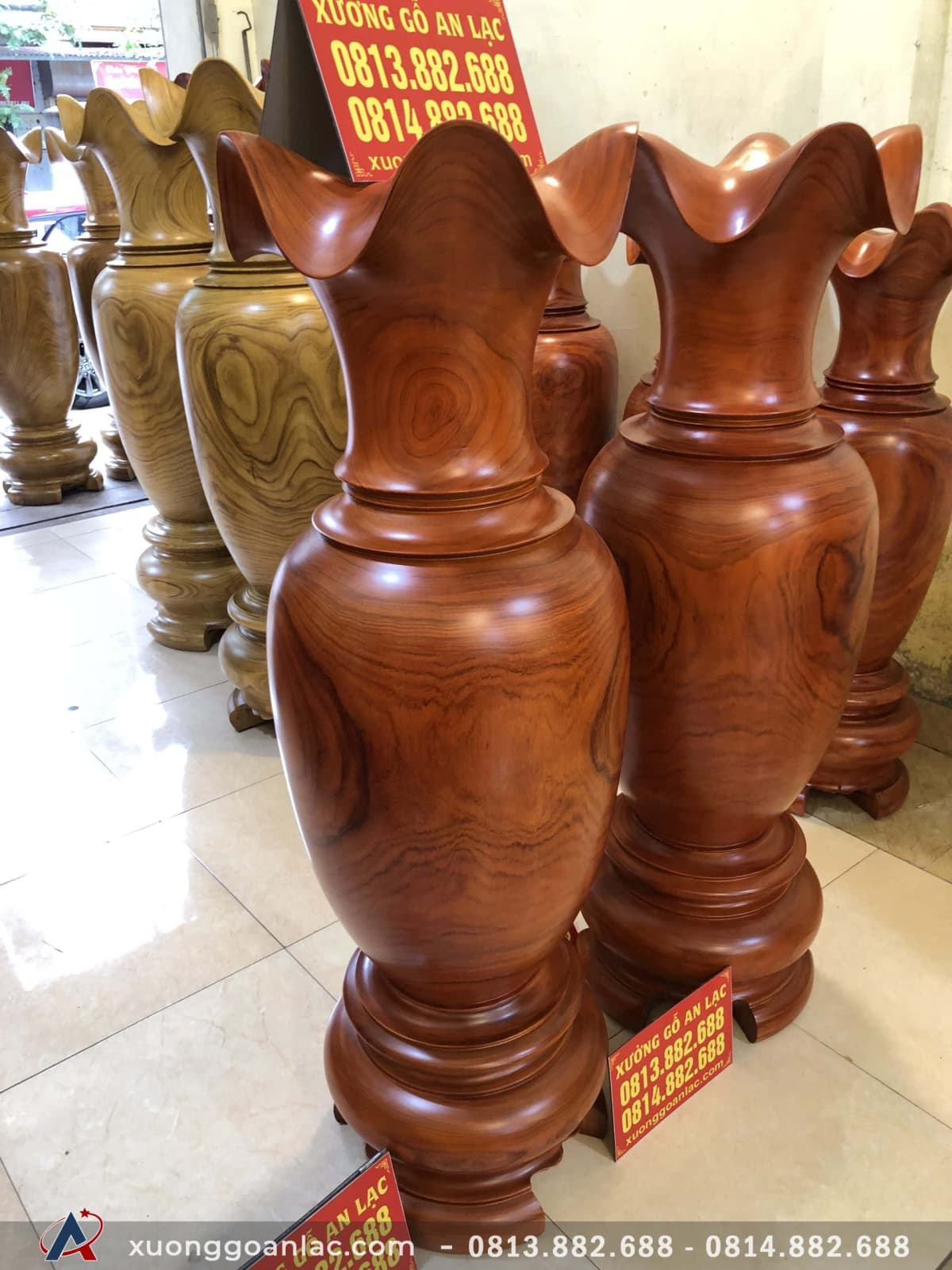 Lục bình 1m5 đường kính 41cm gỗ hương đỏ vân đều tăm tắp 4 Lục bình 1m5 đường kính 41cm gỗ hương đỏ vân đều tăm tắp - Ảnh 4