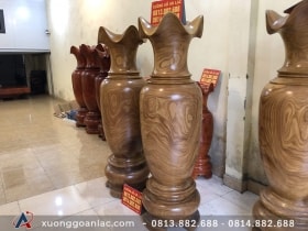 Lục bình gỗ Cẩm Vàng 1m8 đường kính 55cm 12 luc binh 1m8x55cm go cam vang 10 scaled