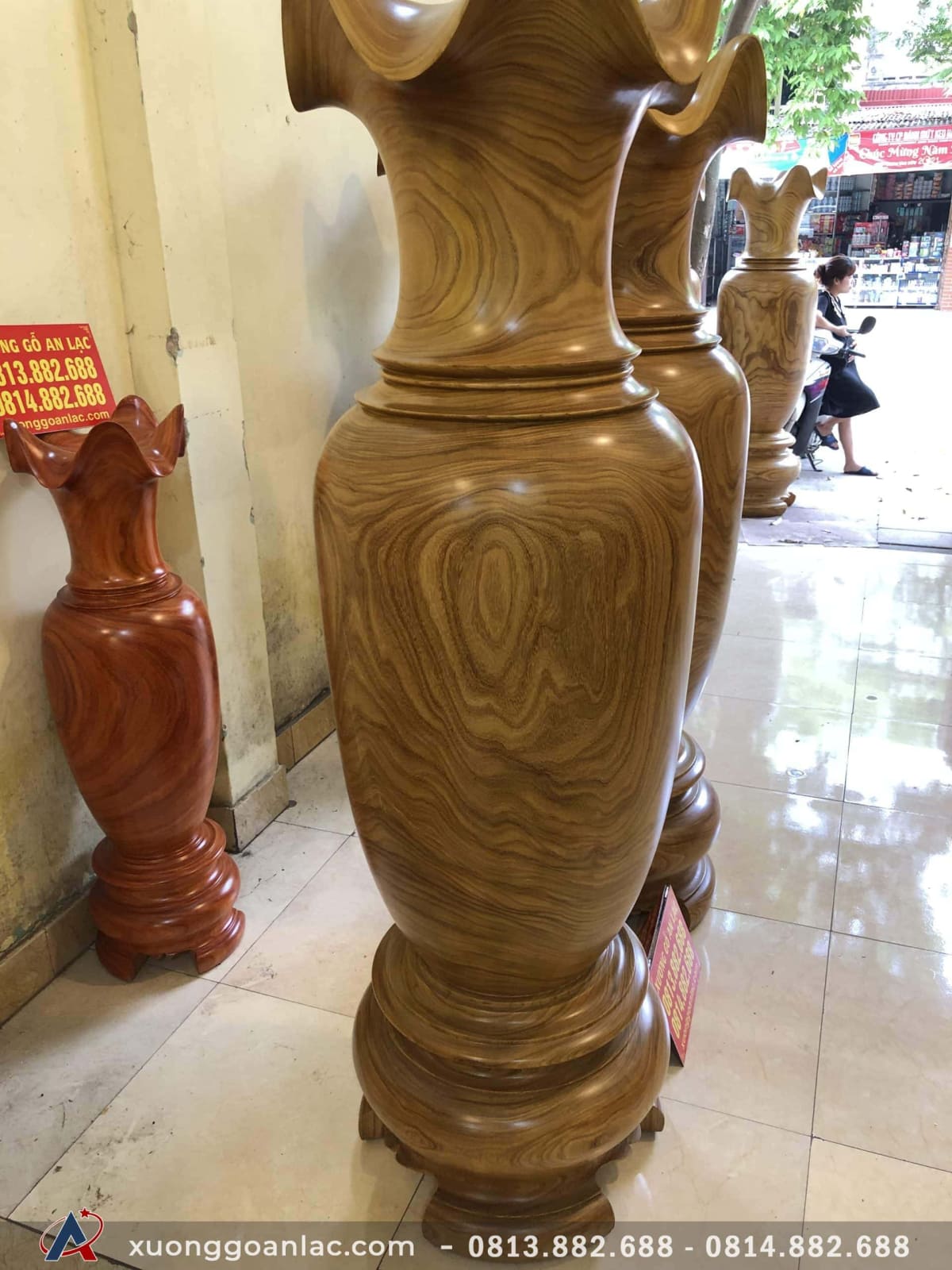 Lục bình gỗ Cẩm Vàng 1m8 đường kính 55cm 9 Lục bình gỗ Cẩm Vàng 1m8 đường kính 55cm - Ảnh 9