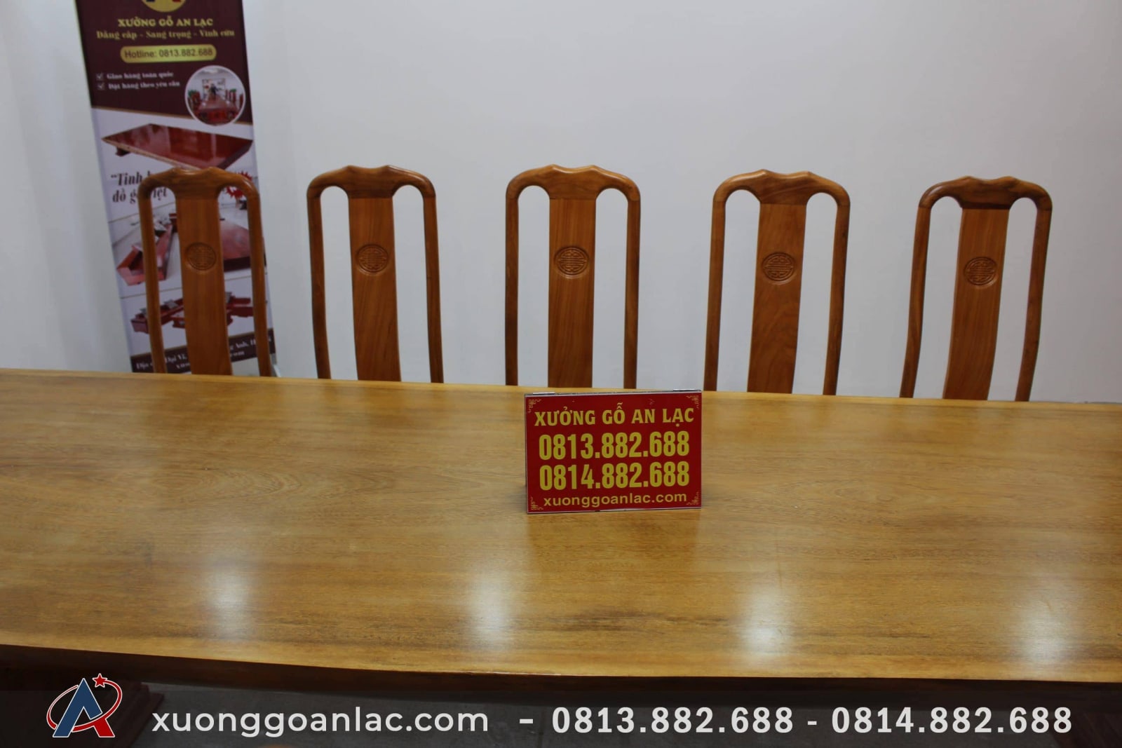 Bộ bàn ăn nguyên khối dài 3m03 với 10 ghế thọ gõ gõ đỏ cao cấp 9 bộ bàn ăn nguyên khối gỗ gõ đỏ