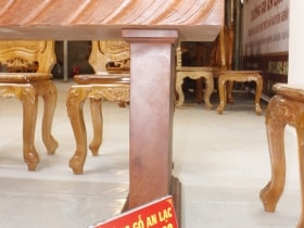 Bộ bàn ăn nguyên khối 10 ghế hoa lá tây gỗ hương đá cao cấp 31 Bộ hương đá 10 ghế hoàng gia vip tựa cong (13)