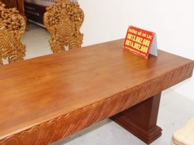 Bộ bàn ăn nguyên khối hương đá đục sen dẹo siêu đẹp với 8 ghế louis hoàng gia vip tựa cong 30 Bo huong da trai tim vs ghe louis hoang gia tua cong 26 scaled