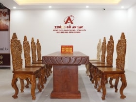 bộ hương đá louis hoàng gia đục tựa cong