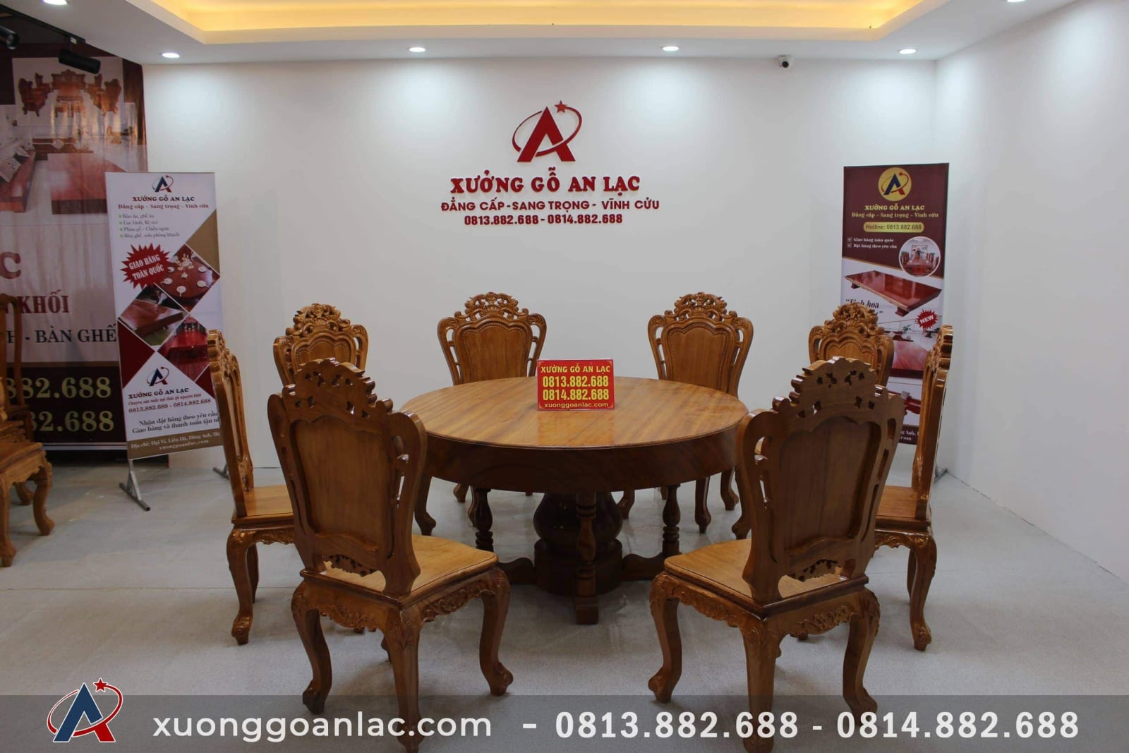 Bộ bàn tròn nguyên khối 8 ghế gỗ gõ đỏ louis hoàng gia vip 12 bộ bàn ăn louis hoa lá tây gỗ gõ đỏ