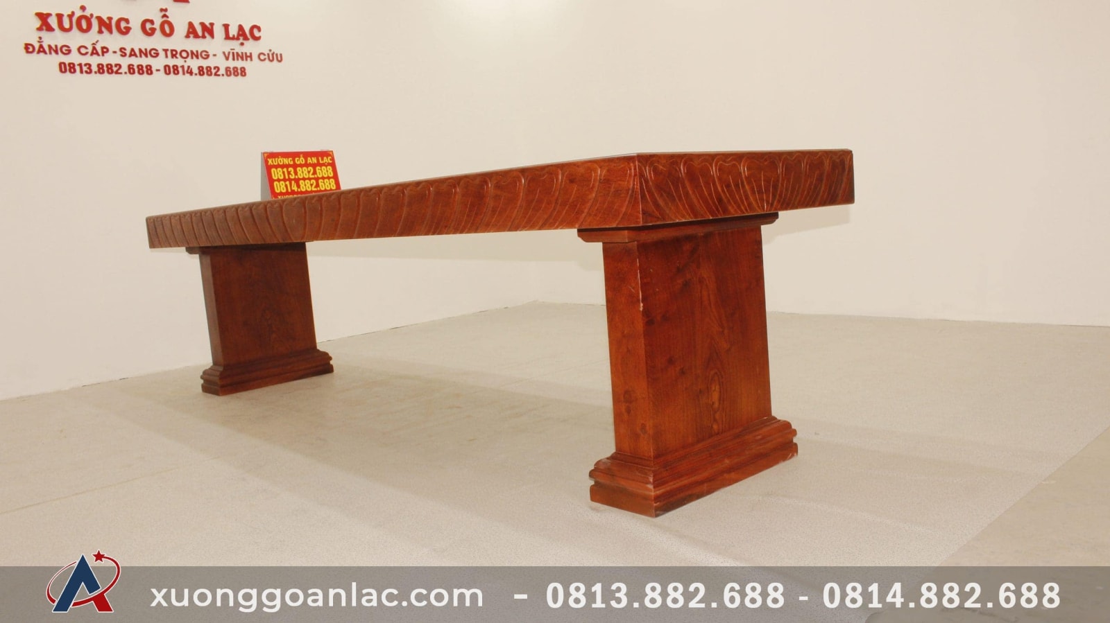 Bàn nguyên khối gỗ hương đá 2m86x83cmx15cm siêu vip 3 Bàn nguyên khối gỗ hương đá 2m86x83cmx15cm siêu vip - Ảnh 3