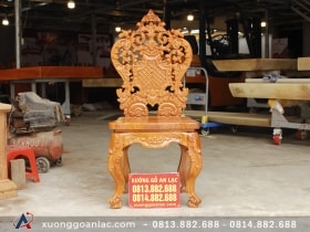 ghế louis hoàng gia tựa cong đục
