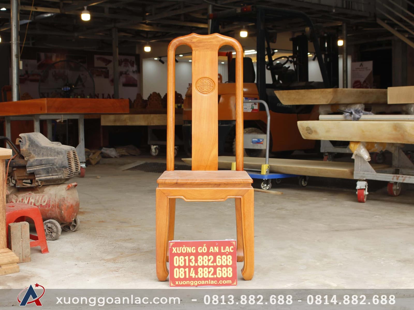 Ghế ăn chữ thọ gỗ Gõ Đỏ Pachy 1 ghế triện chữ thọ gỗ gõ đỏ