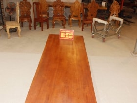 Bàn nguyên khối gỗ hương đá 2m86x83cmx15cm siêu vip 28 Mặt bàn nguyên khối gỗ hương đá đục tay hình trái tim vân siêu đỉnh 2m86x83cmx15cm