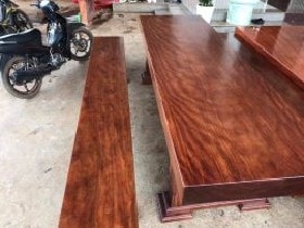 Bộ bàn ghế K3 gỗ cẩm hồng liền khối 280x90x16cm (Chị Thắm, Long An) 5 Bộ bàn ghế K3 gỗ cẩm hồng liền khối 280x90x16cm (Chị Thắm, Long An)