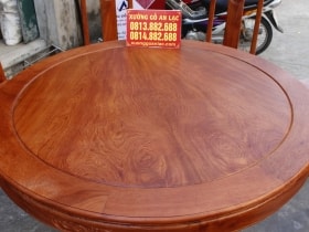 Bộ bàn ăn tròn khuôn tranh hương đá vs 8 ghế chữ thọ cực vip 16 Bộ bàn ghế ăn hương đá hoa lá tây vs ghế chữ thọ