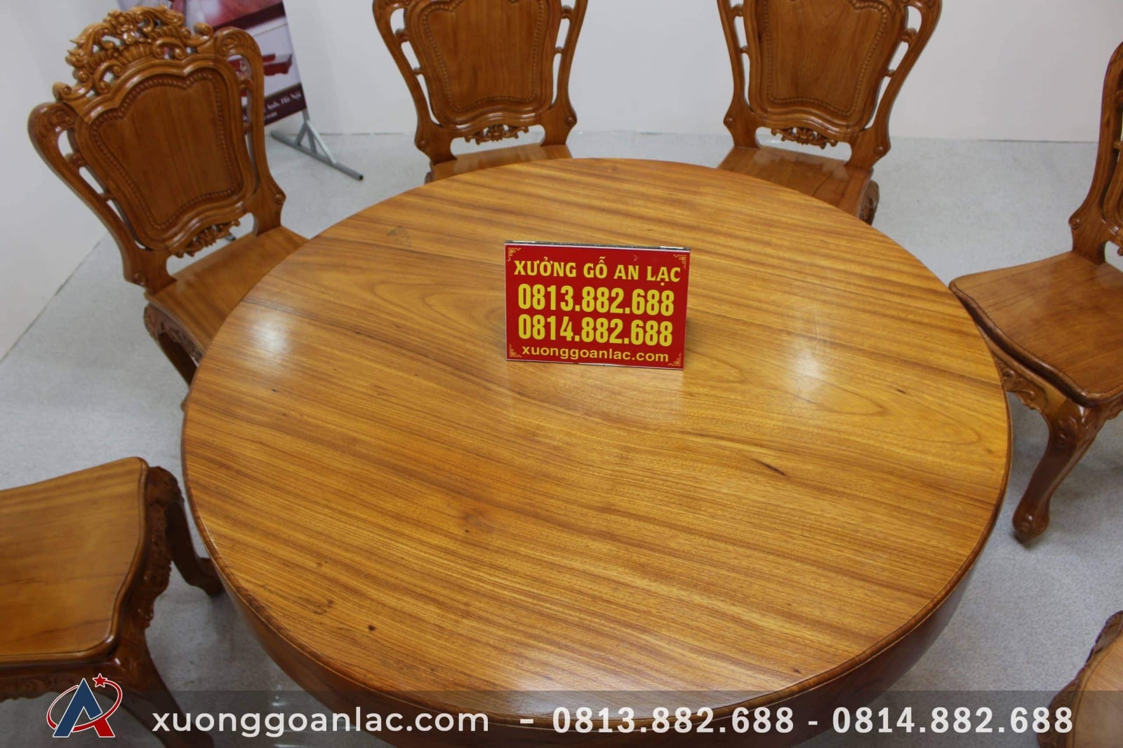 Bộ bàn tròn nguyên khối 8 ghế gỗ gõ đỏ louis hoàng gia vip 14 bàn tròn nguyên khối gỗ gõ đỏ