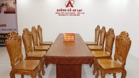 Tại sao sofa gỗ, bàn ghế gỗ nguyên khối ngày càng được ưa chuộng? 6 bộ hoa lá tây siêu vip 8 ghế (1)