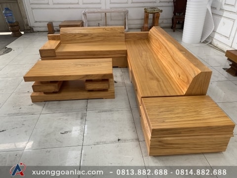 Tại sao sofa gỗ, bàn ghế gỗ nguyên khối ngày càng được ưa chuộng? 1 sofa goc nguyen khoi cam hong 4