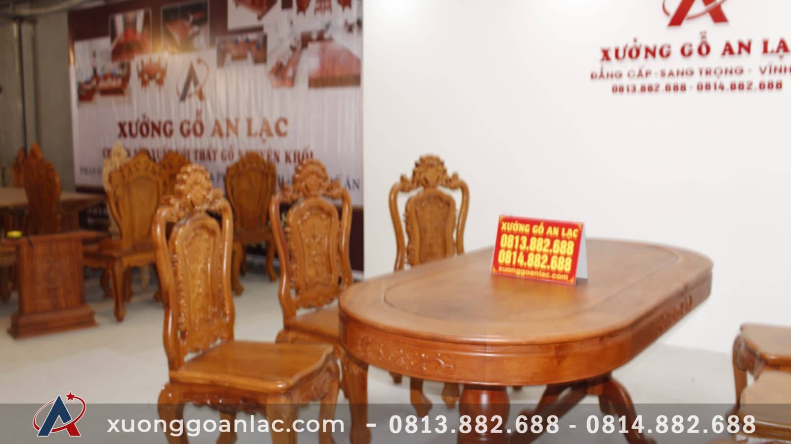 Bộ bàn ăn bầu dục 6 ghế hồng hạc đục tay gỗ hương đá (Anh Tấn, Điện Biên) 3 Bộ bàn ăn bầu dục 6 ghế hồng hạc đục tay gỗ hương đá (Anh Tấn, Điện Biên) - Ảnh 3