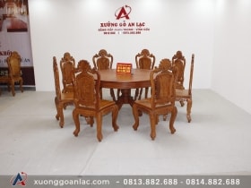 Bộ bàn khuôn tranh hương đá 8 ghế luois hoa hồng (1)
