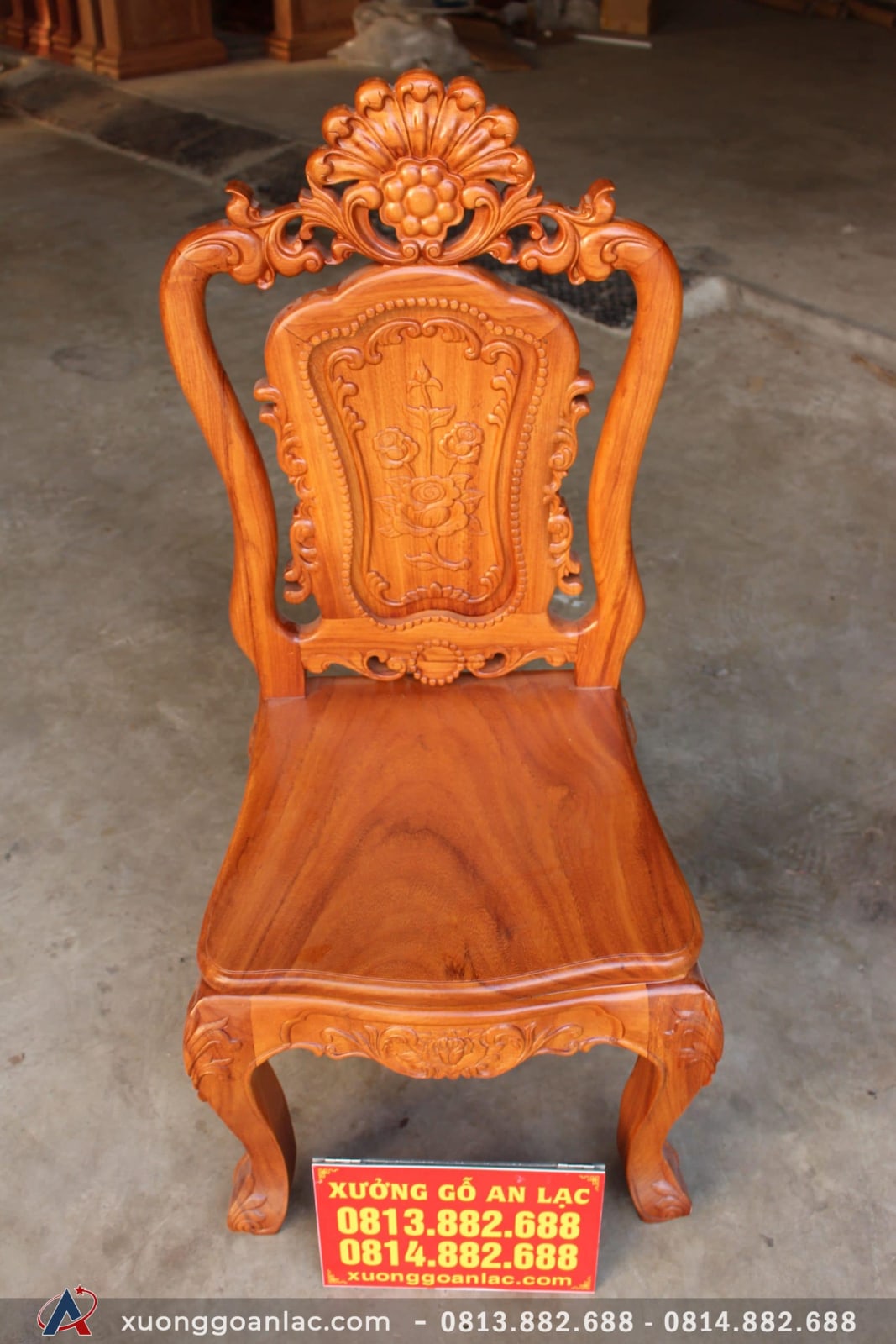 Bộ bàn ăn bầu dục 6 ghế hồng hạc đục tay gỗ hương đá (Anh Tấn, Điện Biên) 11 Bộ bàn ăn bầu dục 6 ghế hồng hạc đục tay gỗ hương đá (Anh Tấn, Điện Biên) - Ảnh 11