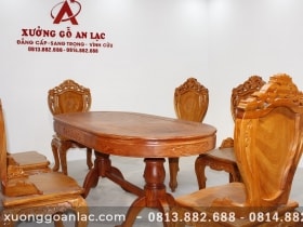 Bộ bàn ăn 6 ghế louis gỗ hương đá cao cấp 13 tr bộ bàn ăn hương đá cao cấp