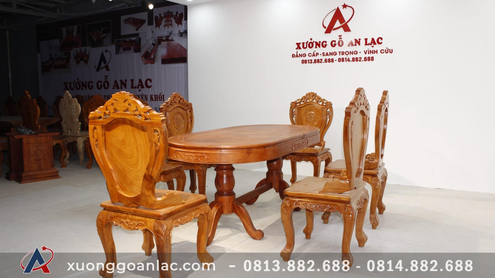 Bộ bàn ăn 6 ghế louis gỗ hương đá cao cấp 4 bộ bàn ăn hương đá cao cấp