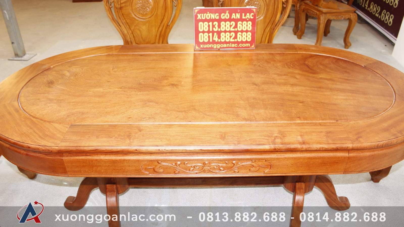 Bộ bàn ăn 6 ghế louis gỗ hương đá cao cấp 8 mặt bàn hương đá vân siêu vip