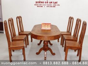Bộ bàn ăn bầu dục 6 ghế chữ thọ gỗ hương đá cực vip 11 MG 7649 scaled