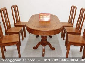 Bộ bàn ăn bầu dục 6 ghế chữ thọ gỗ hương đá cực vip 12 MG 7650 scaled