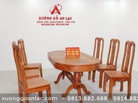 Bộ bàn ăn bầu dục 6 ghế chữ thọ gỗ hương đá cực vip 15 bộ bàn ăn hương đá 21tr