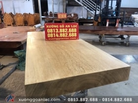 bàn ăn nguyên khối gỗ gõ