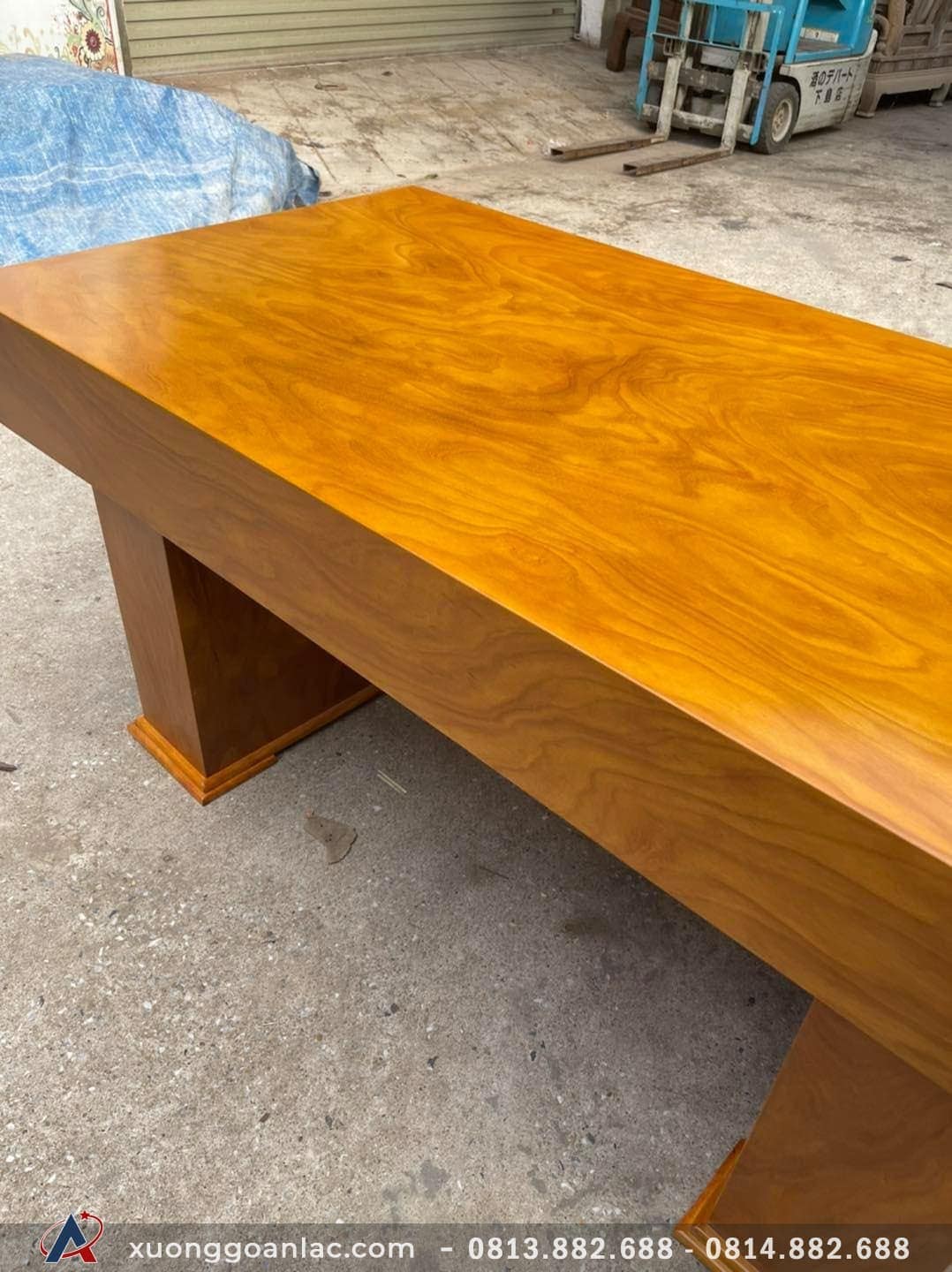 Bàn ăn đóng hộp giả nguyên khối là gì? 2 Bàn ăn hộp 197x85x20cm
