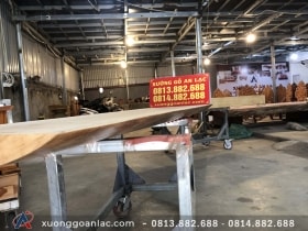 Mặt bàn nguyên khối gỗ gõ đỏ bản mộc 10 mặt bàn nguyên khối giữ phe