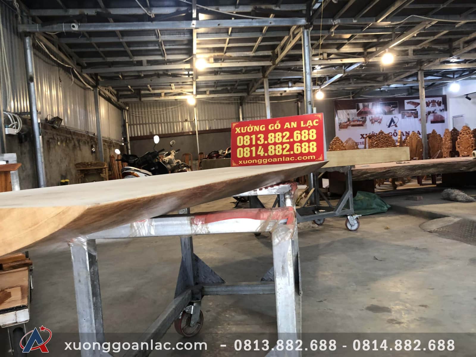 Mặt bàn nguyên khối gỗ gõ đỏ bản mộc 5 mặt bàn nguyên khối giữ phe