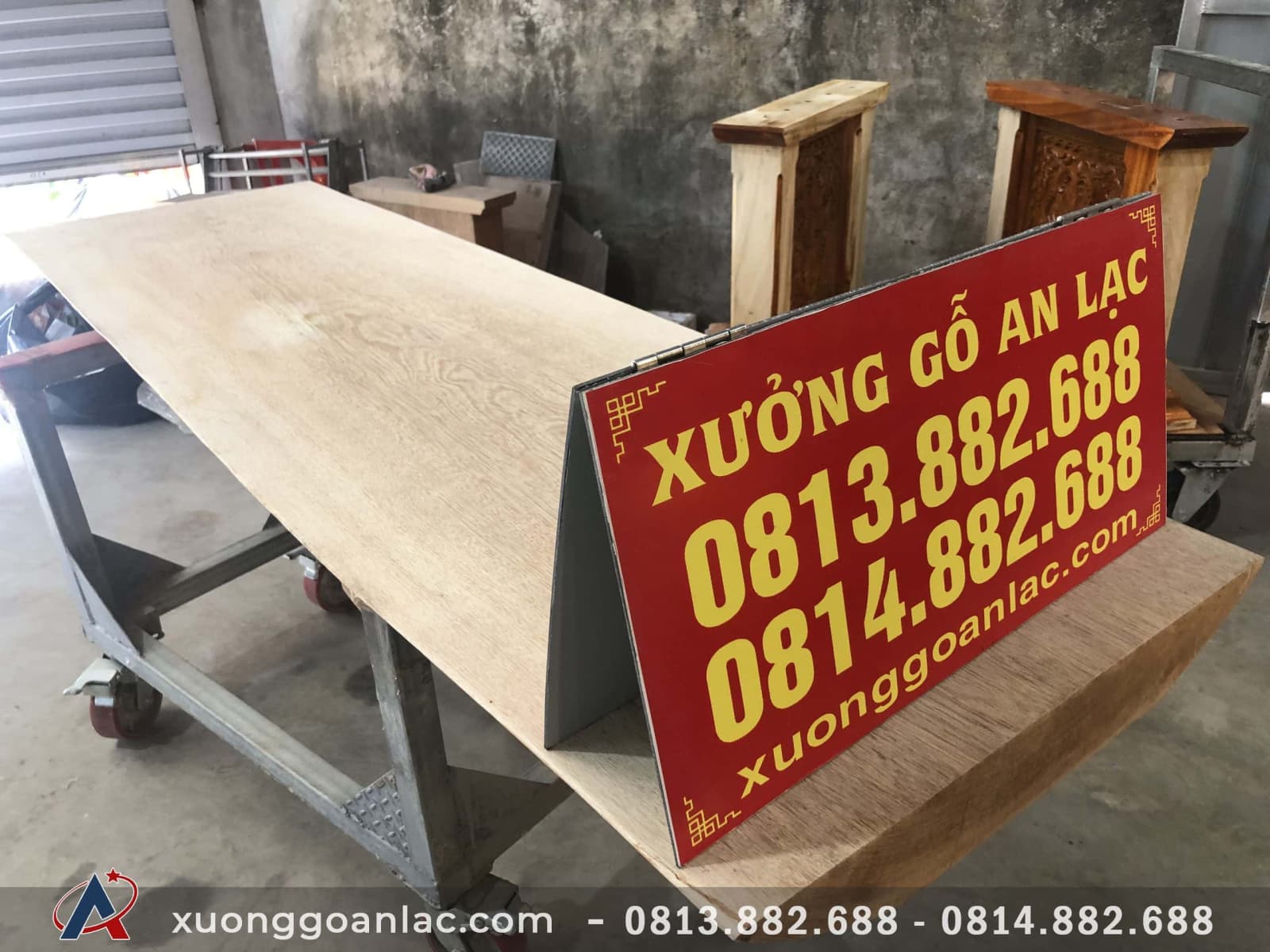 Mặt bàn nguyên khối gỗ gõ đỏ bản mộc 4 Mặt bàn mộc