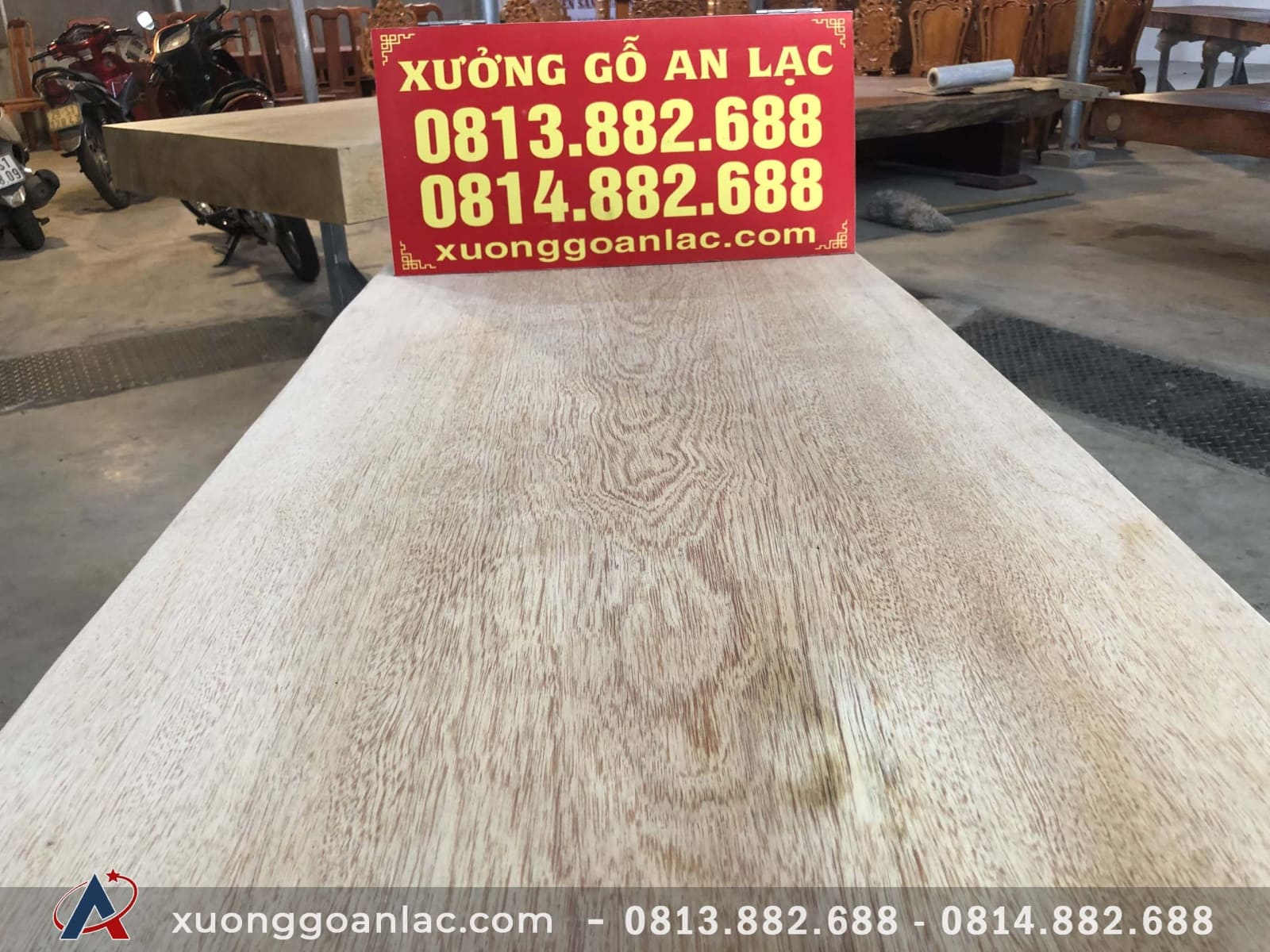 Mặt bàn nguyên khối gỗ gõ đỏ bản mộc 2 mặt bàn nguyên khối cao cấp