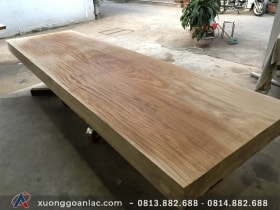 Mặt bàn nguyên khối gỗ cẩm hồng 351x101x16cm siêu vip 17 màu gỗ sáng và sang trọng