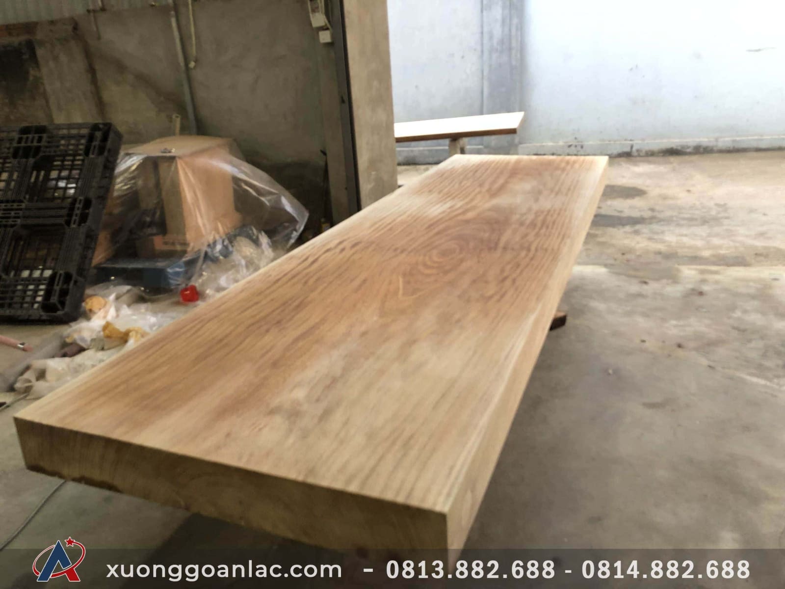 Mặt bàn nguyên khối gỗ cẩm hồng 351x101x16cm siêu vip 2 mặt đang khô sau khi tẩy