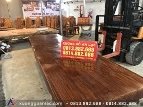 Mặt bàn nguyên khối gỗ cẩm hồng 351x101x16cm siêu vip 26 bàn nguyên khối mặt trơn