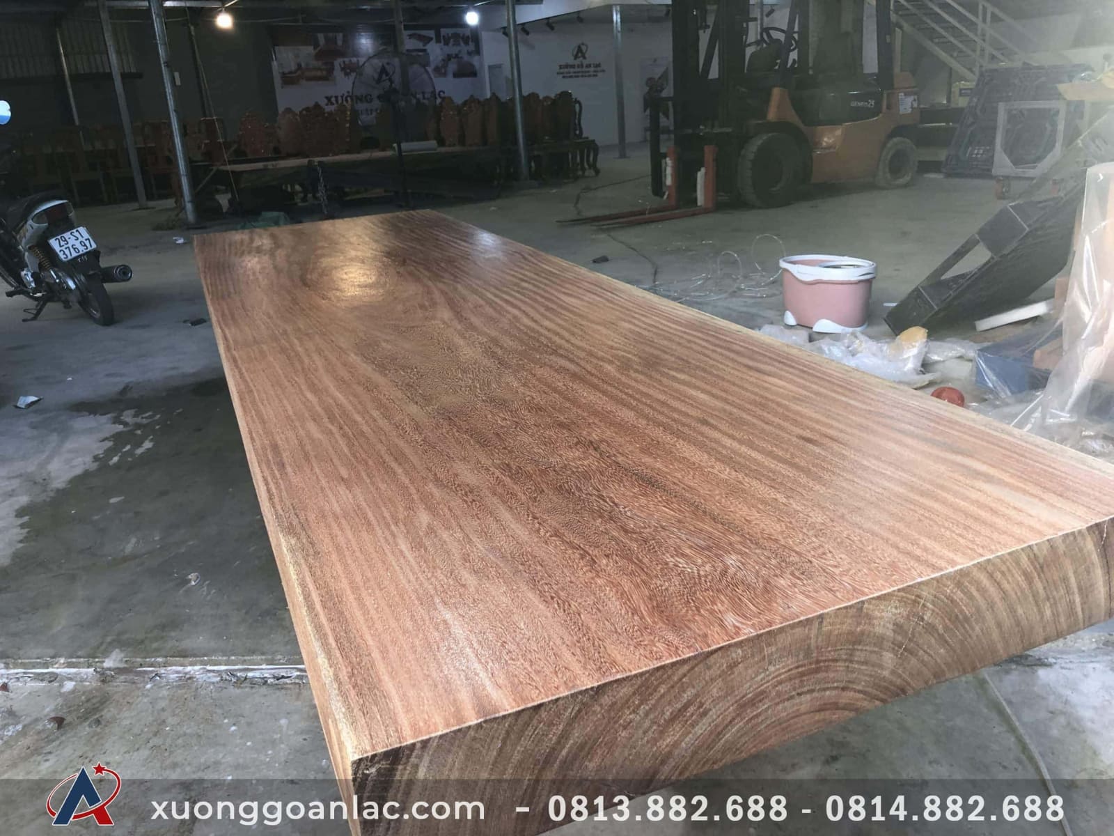 Mặt bàn nguyên khối gỗ cẩm hồng 351x101x16cm siêu vip 11 Mặt bàn cẩm hồng nguyên khối