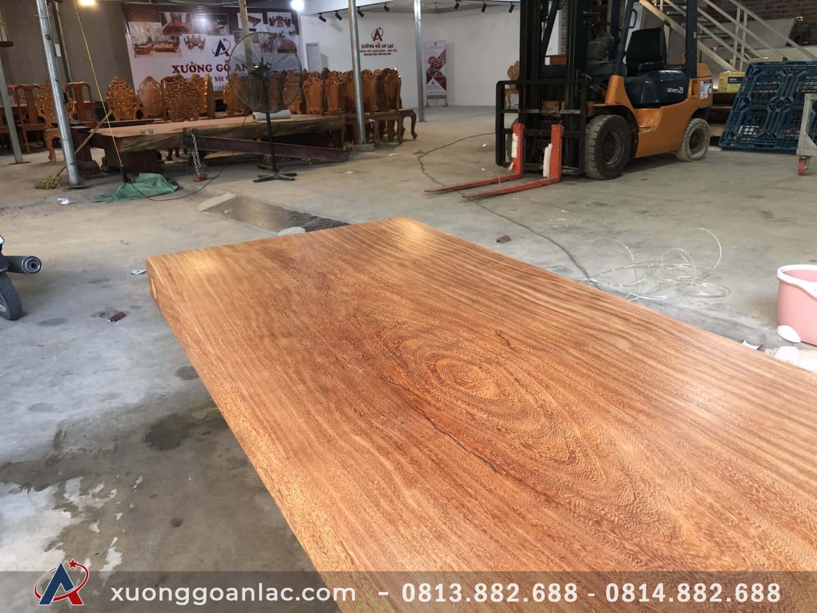 Mặt bàn nguyên khối gỗ cẩm hồng 351x101x16cm siêu vip 9 bàn ăn gỗ cẩm vip