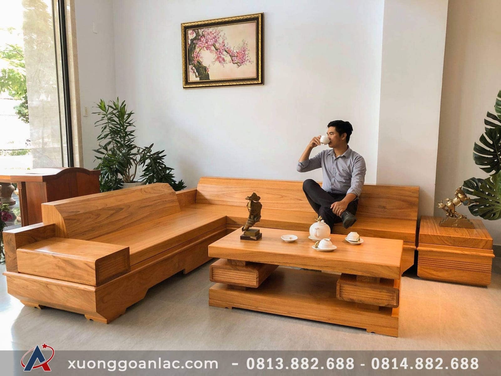 Xu hướng sống đơn giản, gần gũi thiên nhiên 3 tra khach bo sofa goc nguyen khoi go Go Do 68tr 3