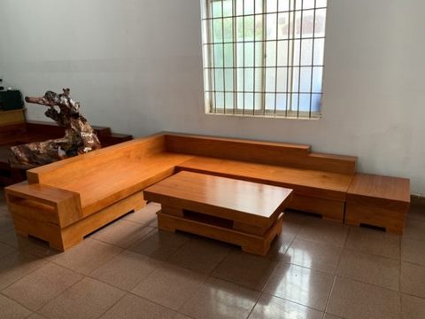 Bộ Sofa gỗ gõ đỏ nguyên khối ( Anh Tăng - TP. Đà Nẵng) (2)