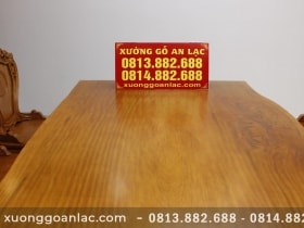 Bộ bàn ăn nguyên khối gỗ cẩm hồng 8 ghế louis có tay gỗ gõ đỏ (Anh Khoa, Trà Vinh) 38 Vẩn mặt bàn cẩm hồng đẹp