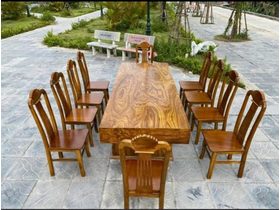 Bàn ăn đóng hộp gỗ hương xám ( Anh Xuyên - Hà Nội )