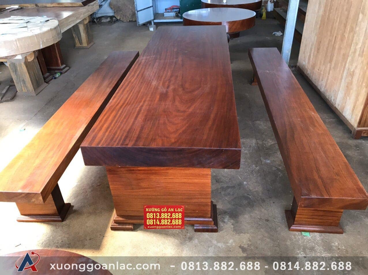 Bộ bàn ghế K3 gỗ cẩm hồng nguyên khối siêu vip (Chú Dân, Hà Nội) 8 Bộ K3 gỗ cẩm hồng nguyên khối