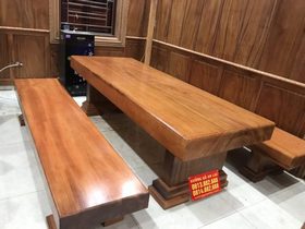 Bộ bàn ghế K3 nguyên khối gỗ gõ đỏ (Anh Hải - Thái Bình) 5 Bộ K3 gỗ gõ đỏ ( Anh Hải - Thái Bình )