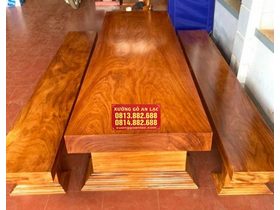 Bộ K3 gỗ gõ đỏ nguyên khối ( Anh Nam - Hà Nội)