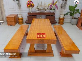 Bàn ghế gỗ nguyên khối 46 Bộ K3 nguyên khối gỗ gõ đỏ( Chú Sâm - Thái Bình)