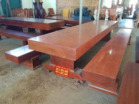 Bộ bàn ghế K3 nguyên khối gỗ hương đá (Chú Hưng - Tuyên Quang) 6 Bộ K3 nguyên khối gỗ hương (Chú Hưng - Tuyên Quang)
