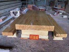 Bộ K3 nguyên khối gỗ hương xám (Anh Long - Hà Nội)